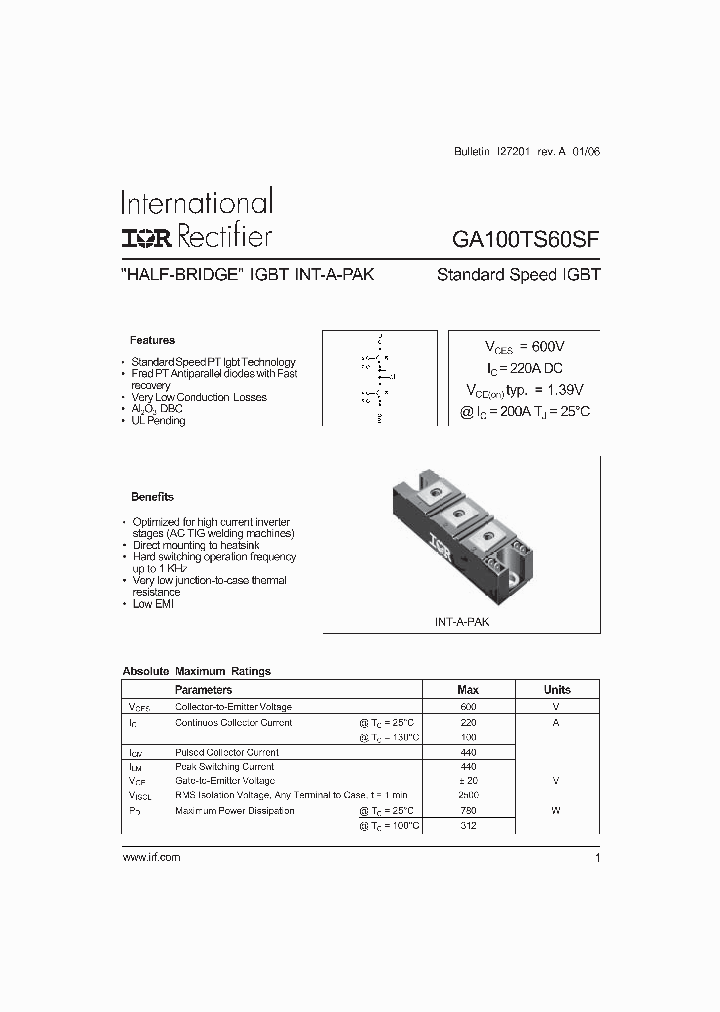 GA100TS60SF_1048881.PDF Datasheet