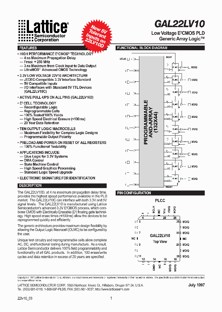 GAL22LV10_1185925.PDF Datasheet
