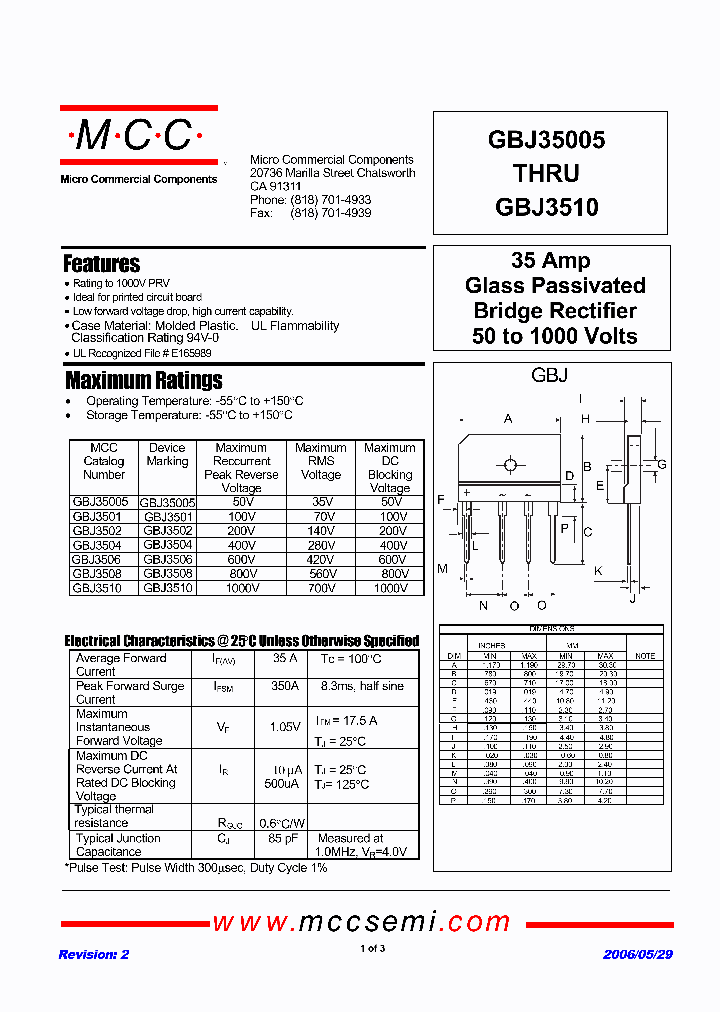 GBJ3510_1244251.PDF Datasheet