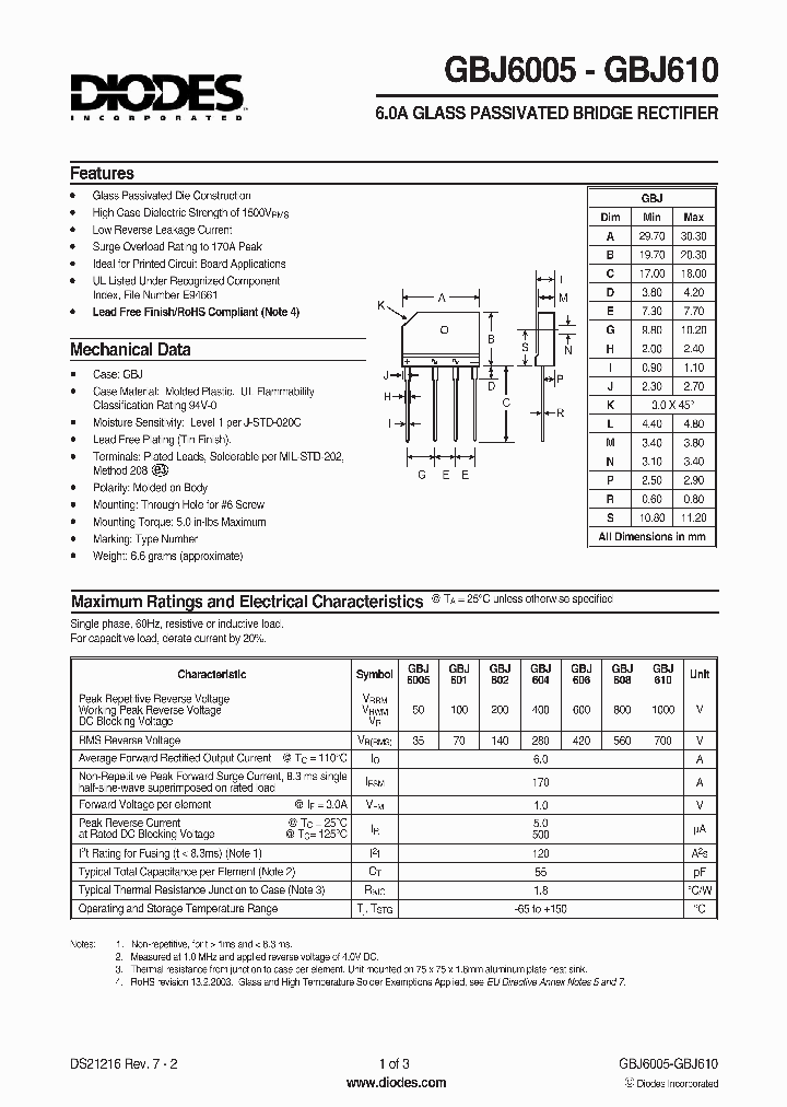 GBJ601-F_734243.PDF Datasheet