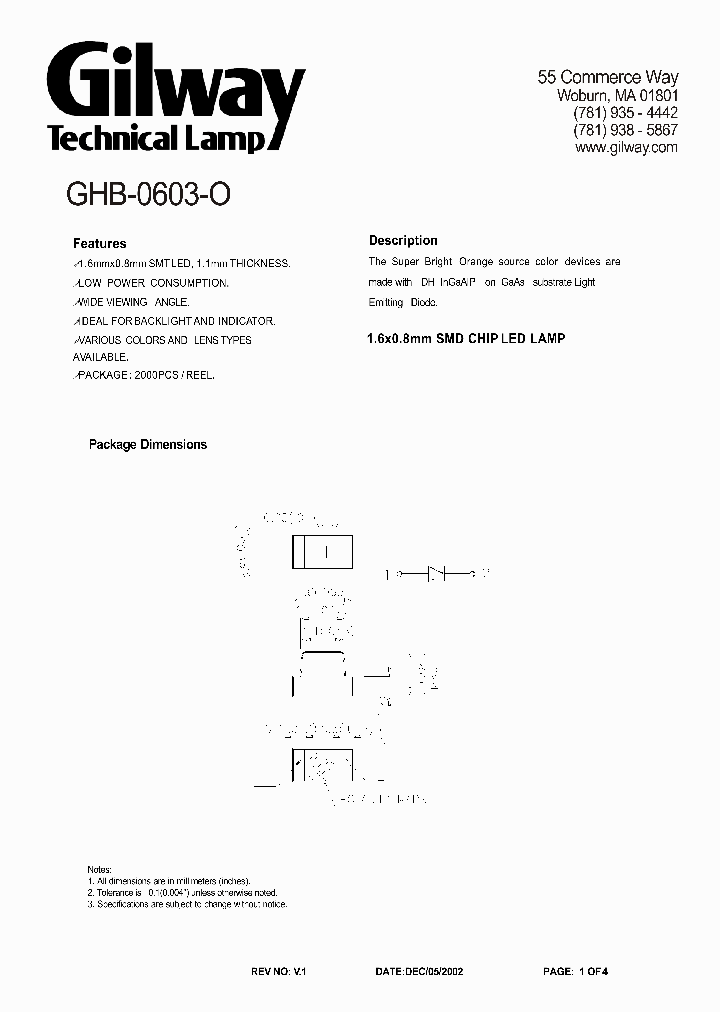 GHB-0603-O_1244621.PDF Datasheet