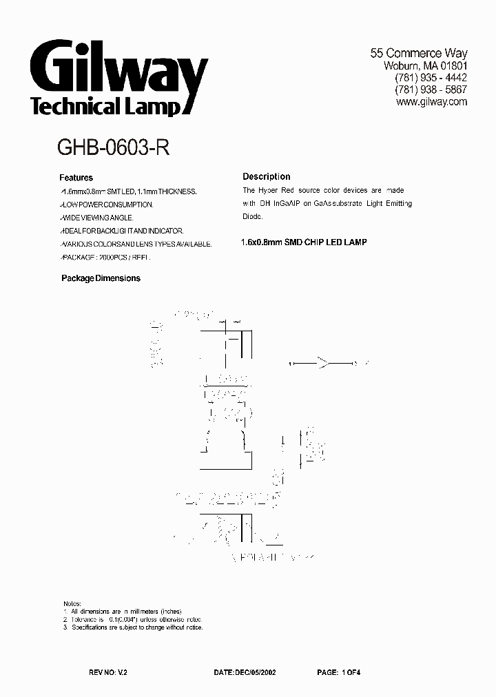 GHB-0603-R_1244622.PDF Datasheet
