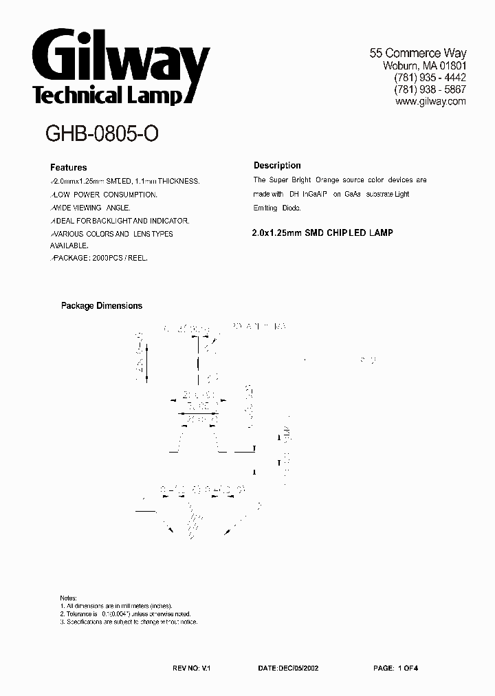 GHB-0805-O_1244634.PDF Datasheet
