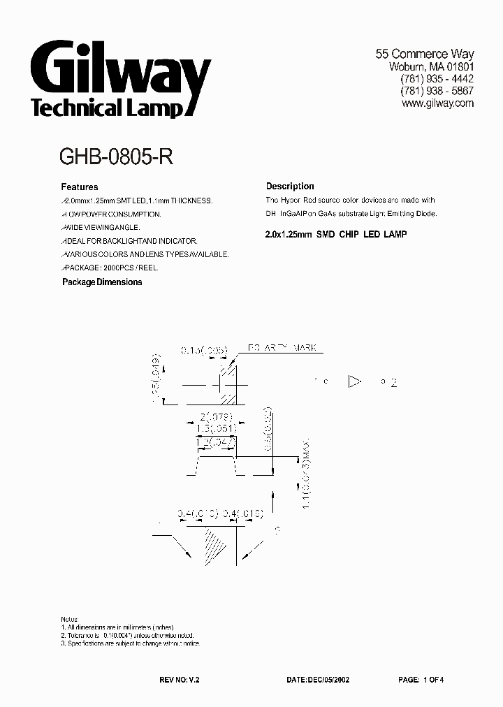 GHB-0805-R_1244635.PDF Datasheet