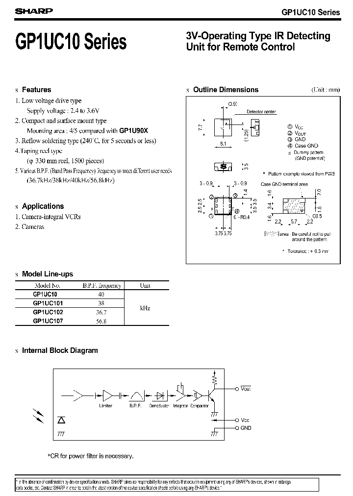 GP1UC10_1245571.PDF Datasheet