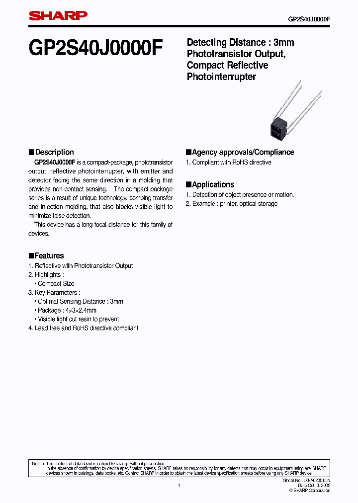 GP2S40J0000F_1245607.PDF Datasheet