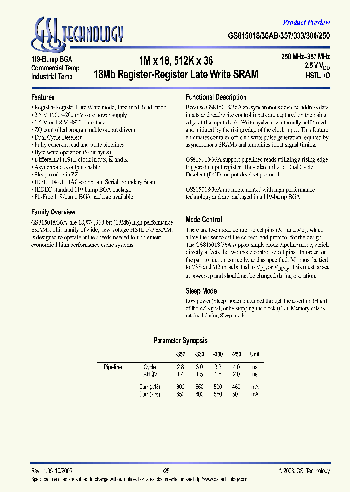 GS815018AGB-357_620511.PDF Datasheet