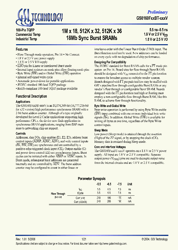 GS8160F18BT-55IV_1178718.PDF Datasheet