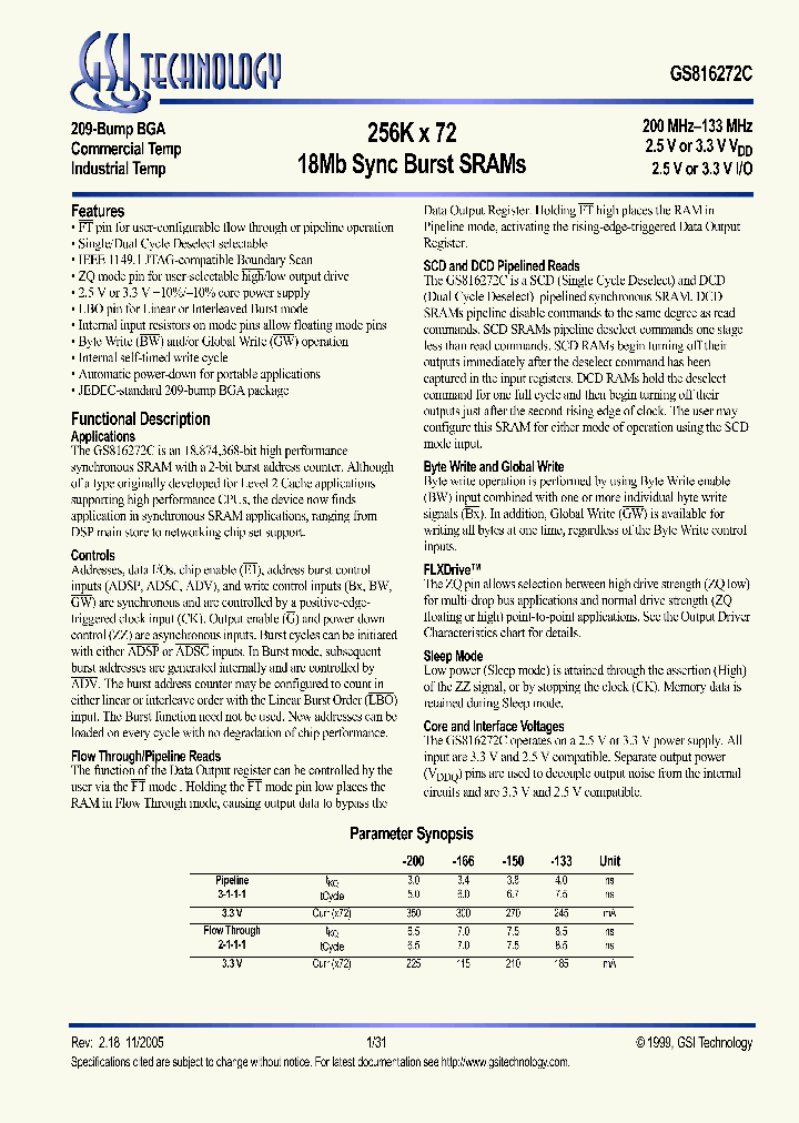 GS816272C_620322.PDF Datasheet