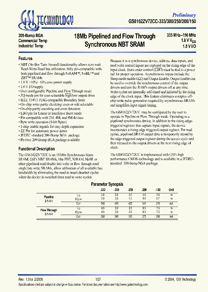 GS8162ZV72CC_1178185.PDF Datasheet