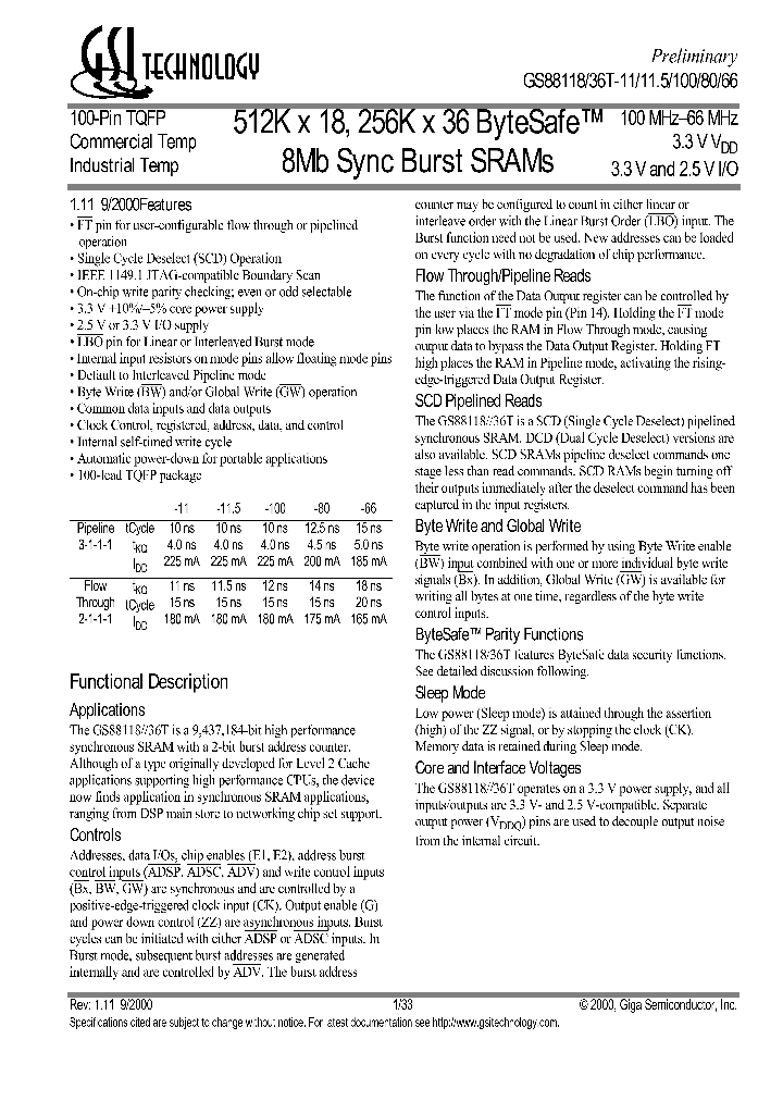 GS88118T-115_1177097.PDF Datasheet