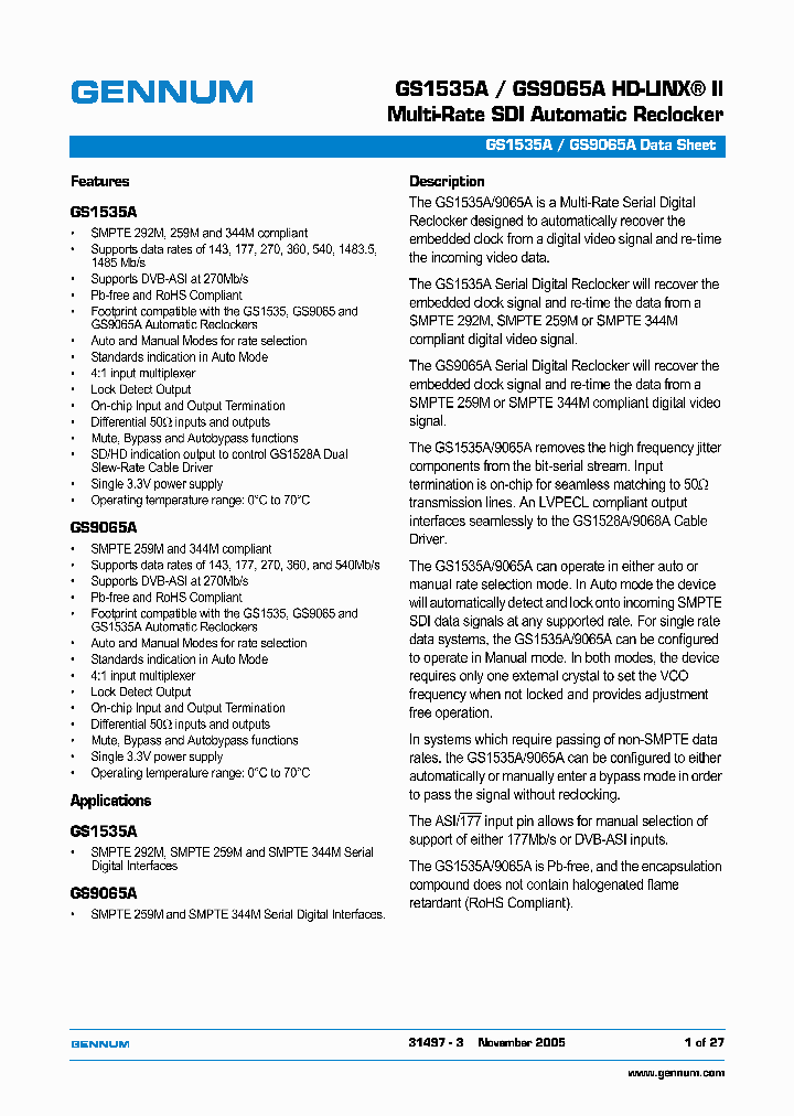 GS9065ACFUE3_1246075.PDF Datasheet