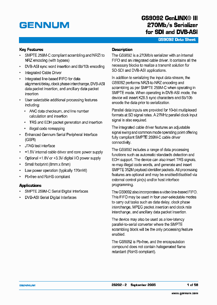 GS9092-CNE3_1246085.PDF Datasheet