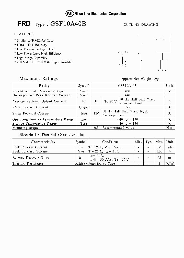 GSF10A40B_1246180.PDF Datasheet