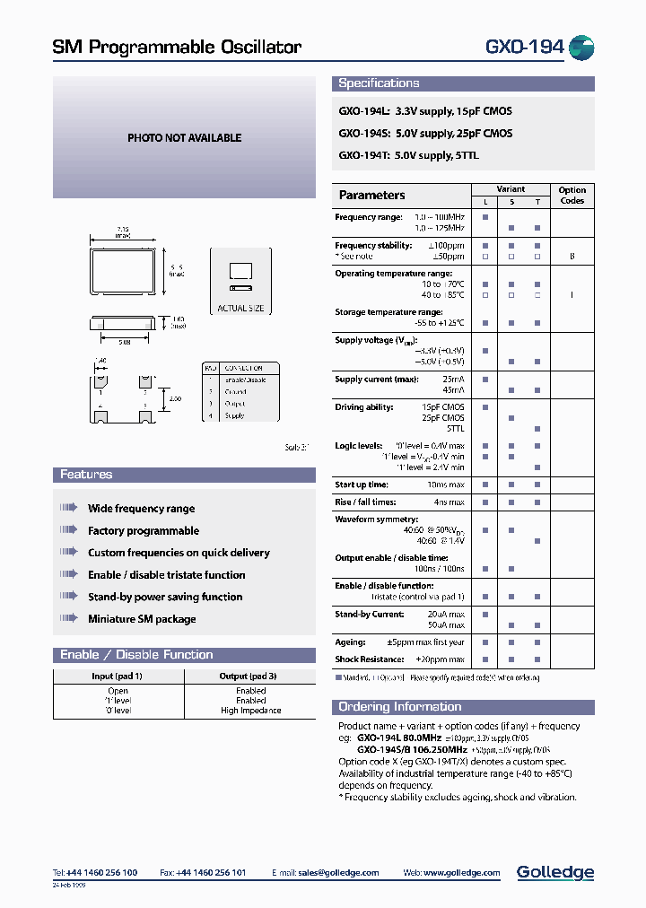 GXO-194T_1113790.PDF Datasheet