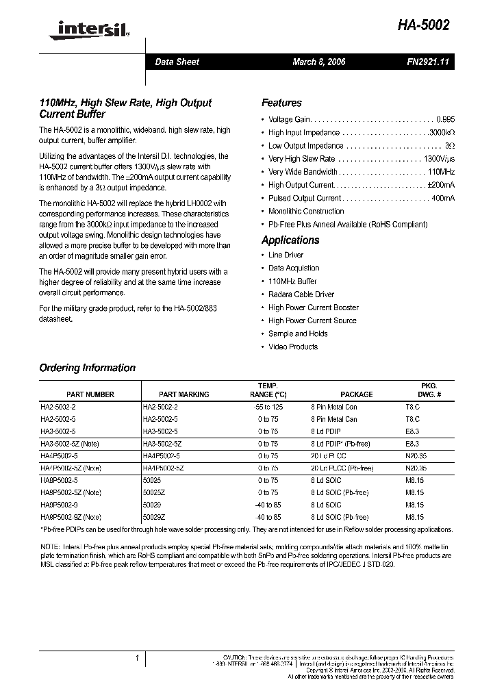 HA3-5002-5Z_1083463.PDF Datasheet