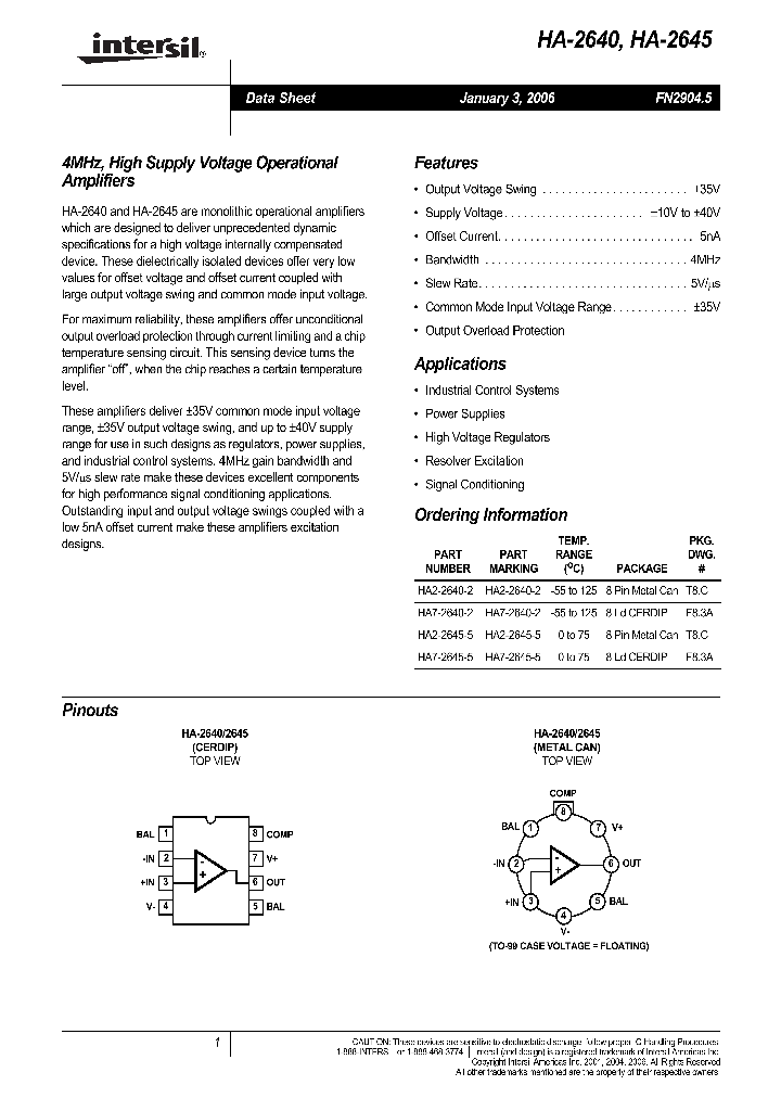HA7-2645-5_1247167.PDF Datasheet