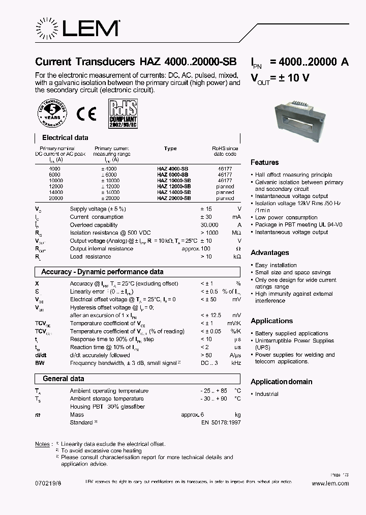 HAZ6000-SB_1247309.PDF Datasheet