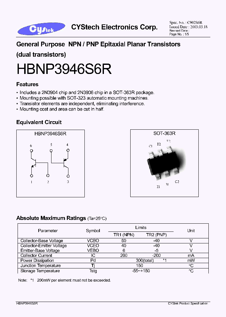 HBNP3946S6R_1247405.PDF Datasheet