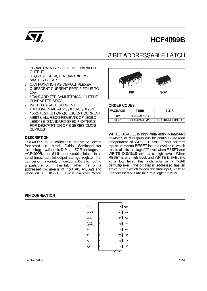 HCF4099M013TR_1247668.PDF Datasheet