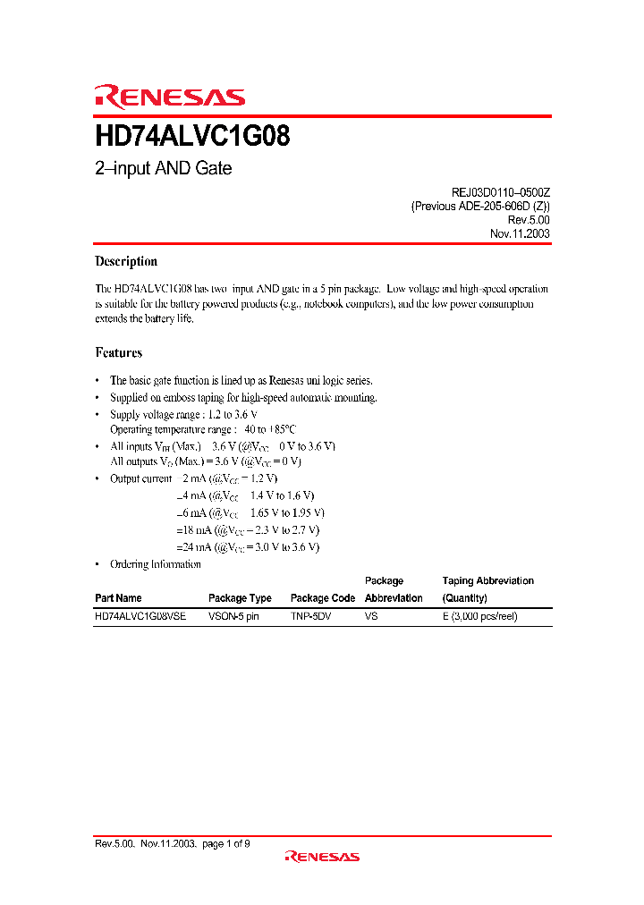 HD74ALVC1G08VSE_1248220.PDF Datasheet