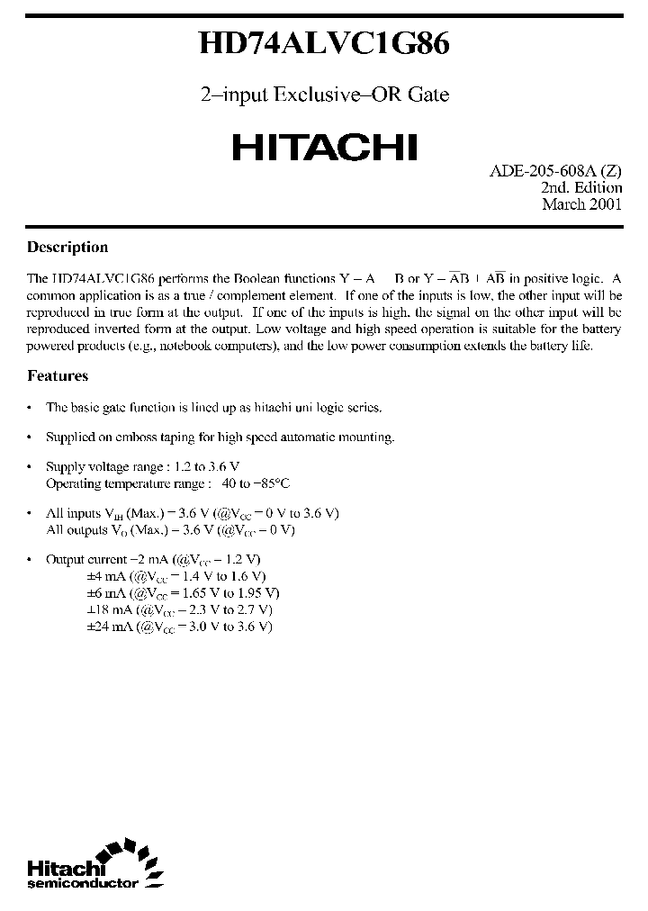 HD74ALVC1G86_1248224.PDF Datasheet