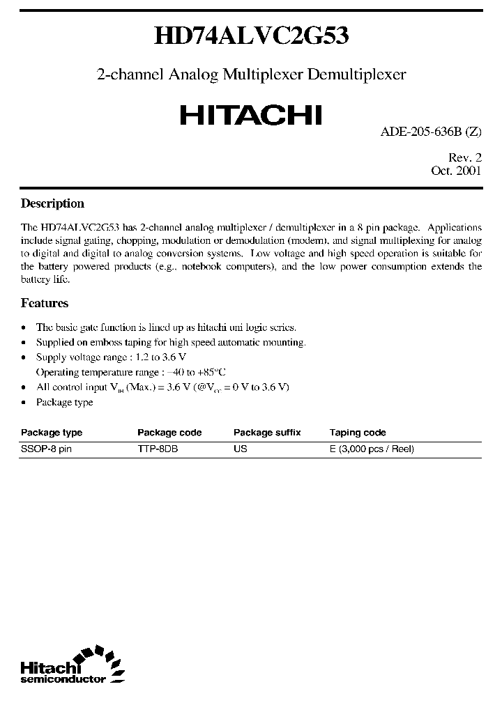 HD74ALVC2G53_1248234.PDF Datasheet