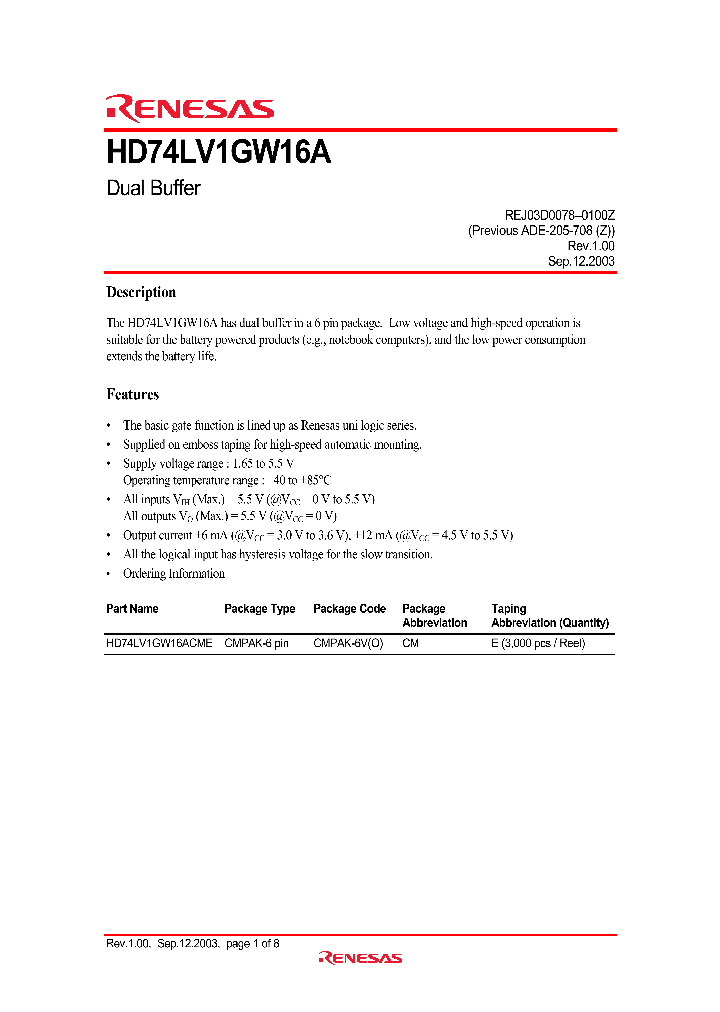 HD74LV1GW16ACME_1248513.PDF Datasheet