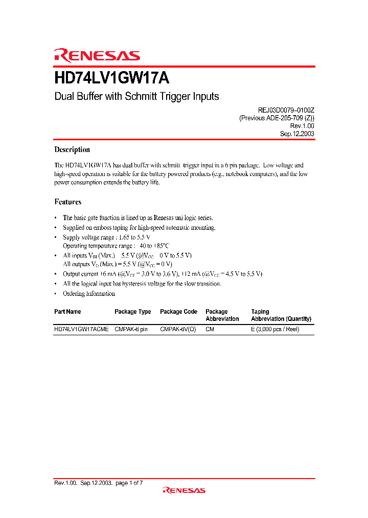 HD74LV1GW17ACME_1248514.PDF Datasheet