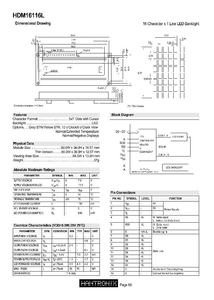 HDM16116L_1248637.PDF Datasheet