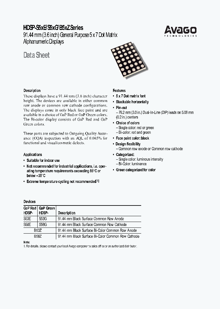 HDSP-B58Z_1167034.PDF Datasheet