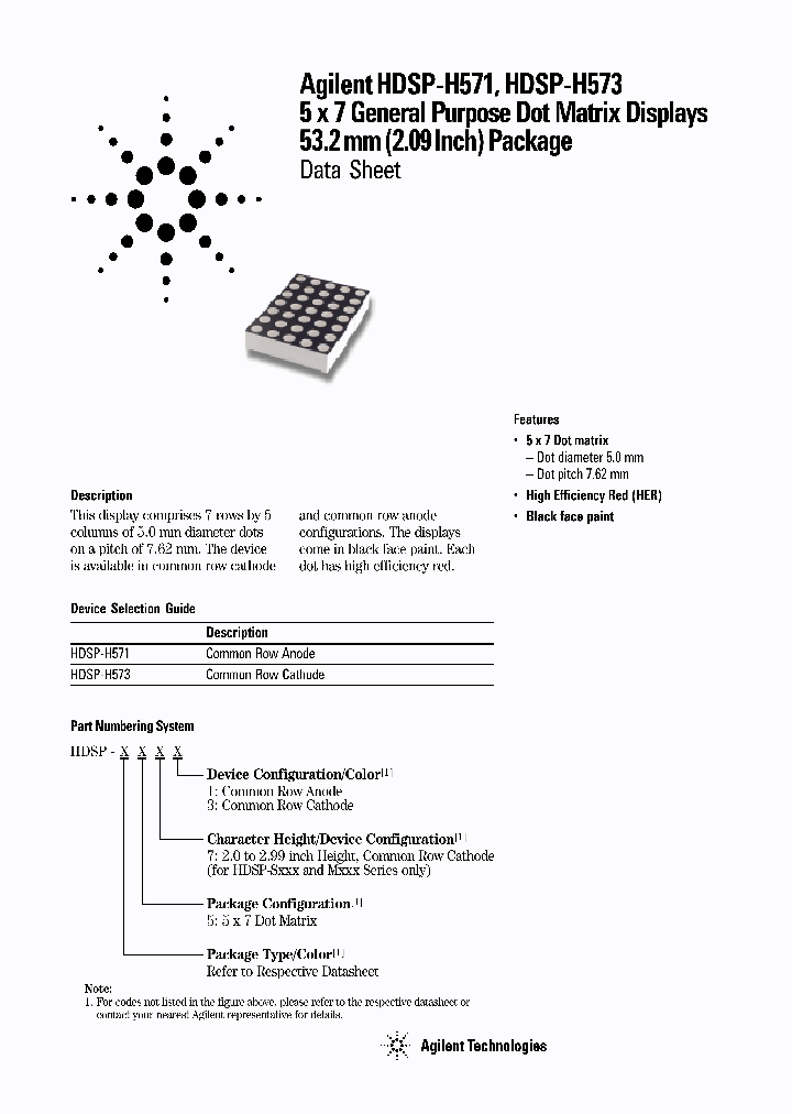 HDSP-H573_1248729.PDF Datasheet