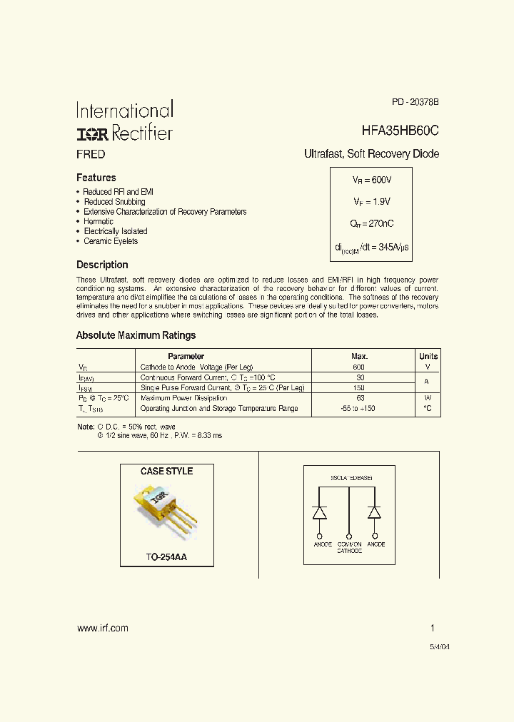 HFA35HB60C_1249246.PDF Datasheet