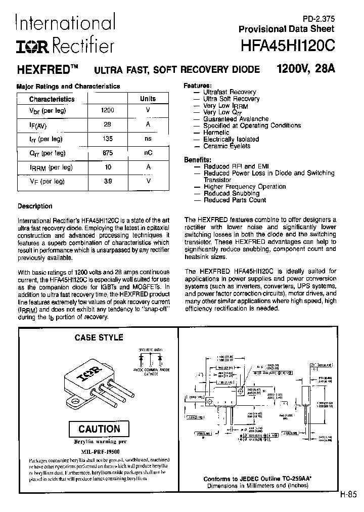 HFA45HI120C_1249276.PDF Datasheet