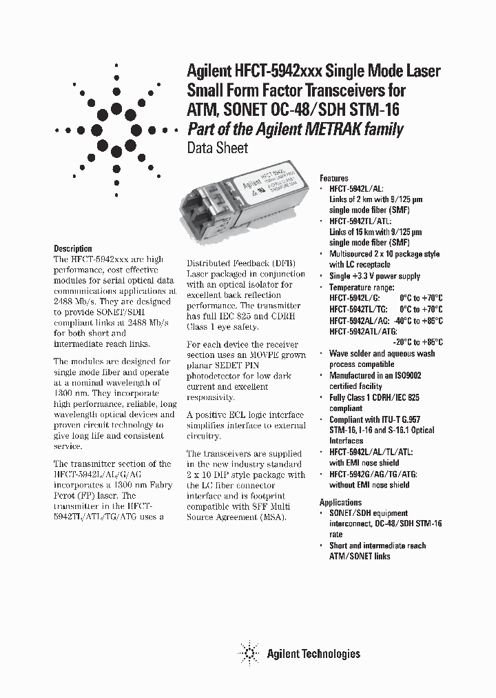 HFCT-5942AG_663784.PDF Datasheet