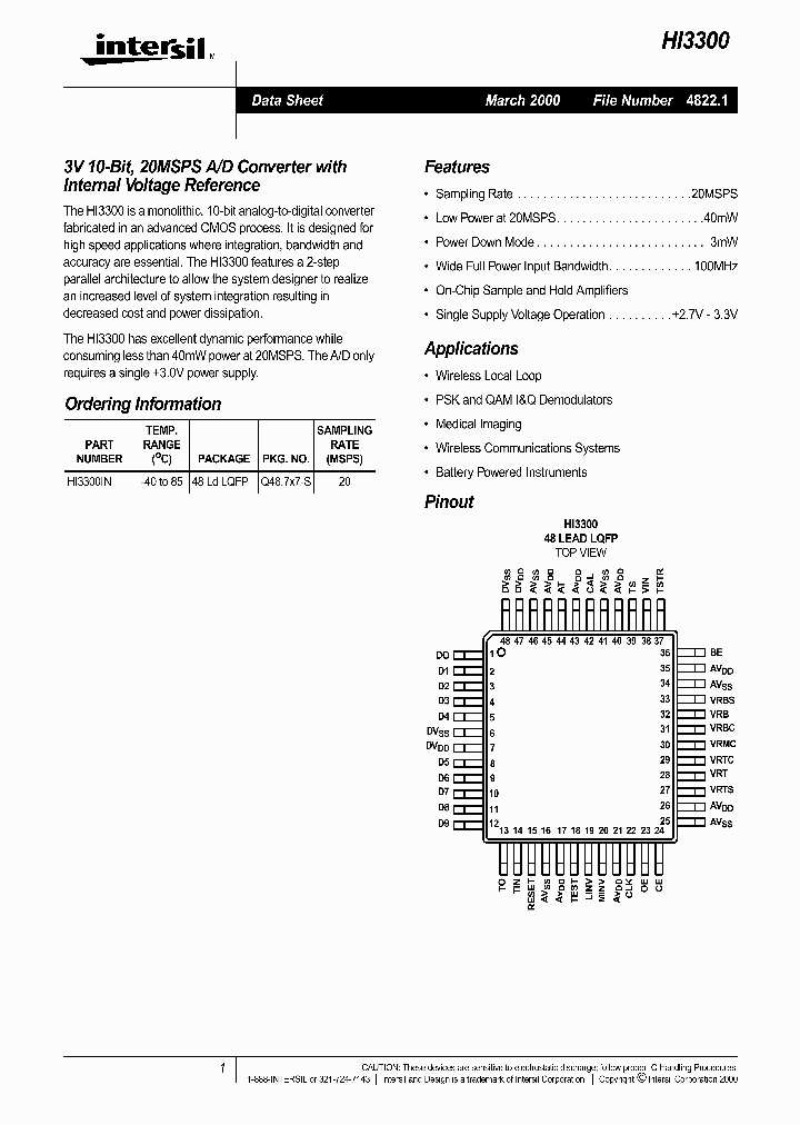 HI3300_1082009.PDF Datasheet