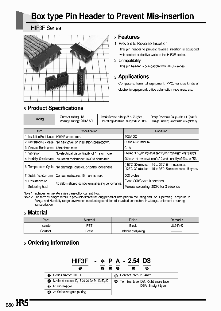 HIF3F-10PA-254DS_1087579.PDF Datasheet