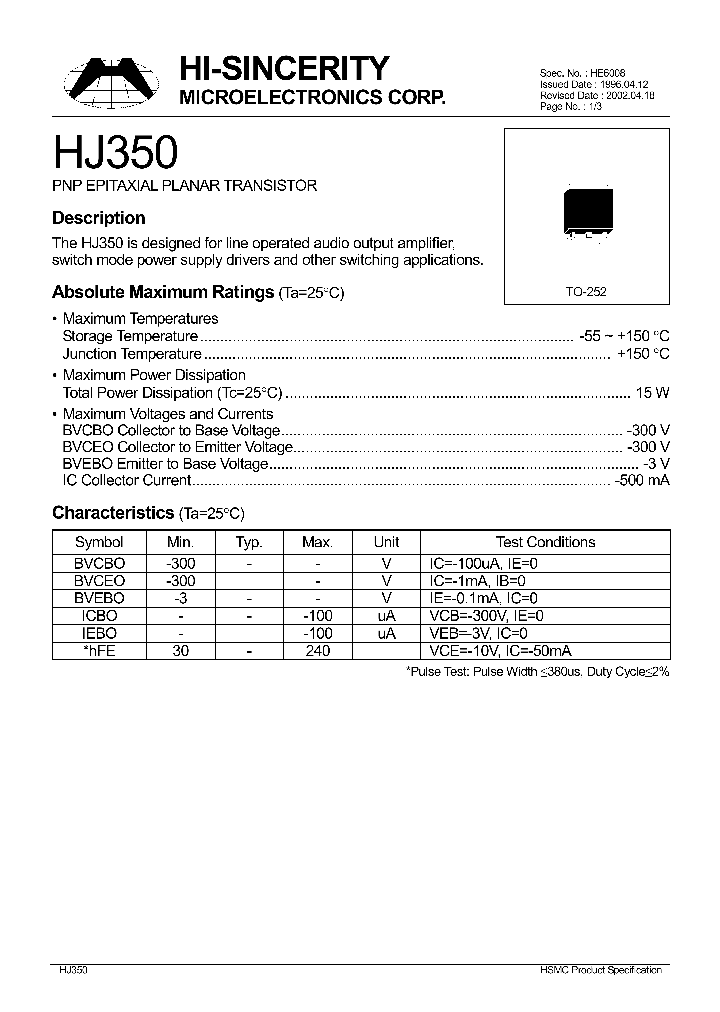 HJ350_1250073.PDF Datasheet