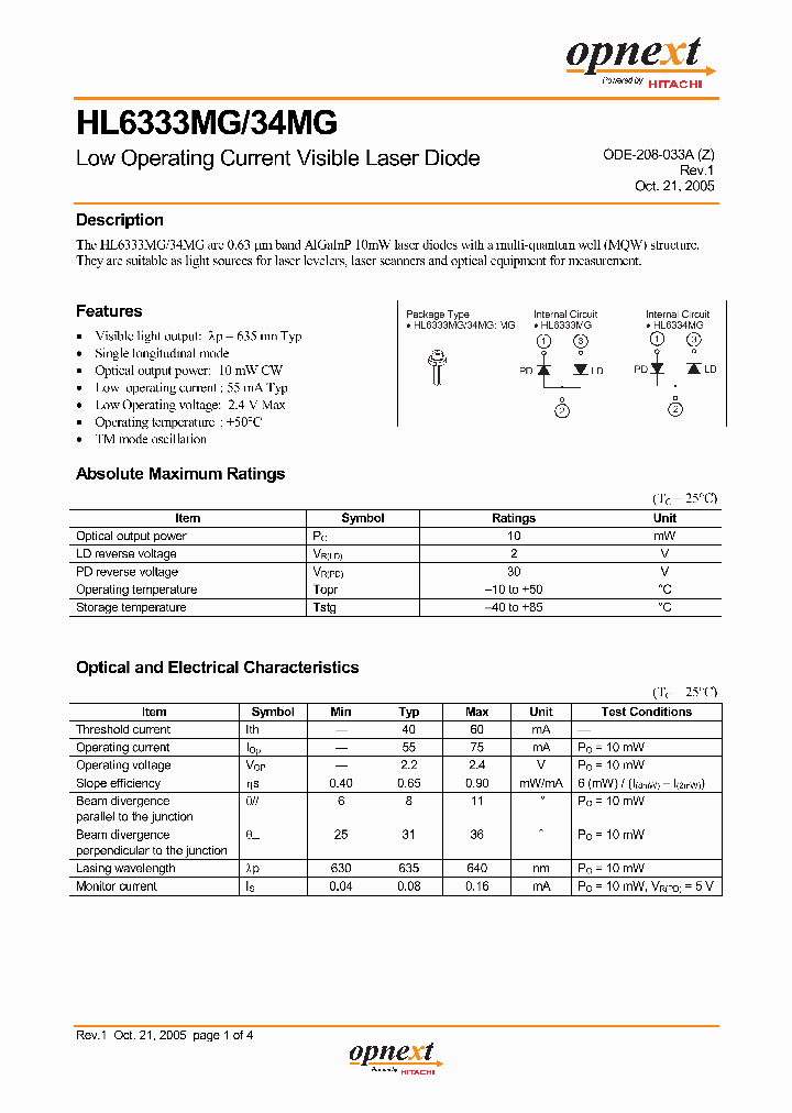 HL6334MG_1250111.PDF Datasheet