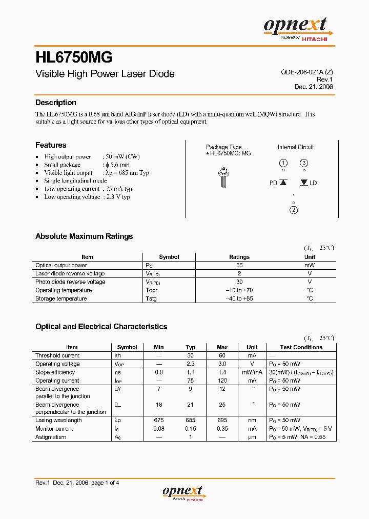 HL6750MG_1250145.PDF Datasheet