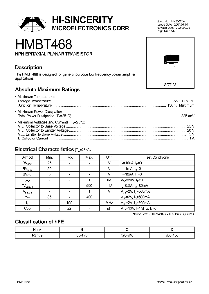 HMBT468_1250478.PDF Datasheet