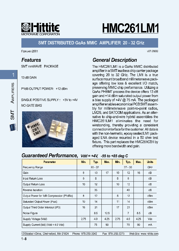 HMC261LM1_898805.PDF Datasheet