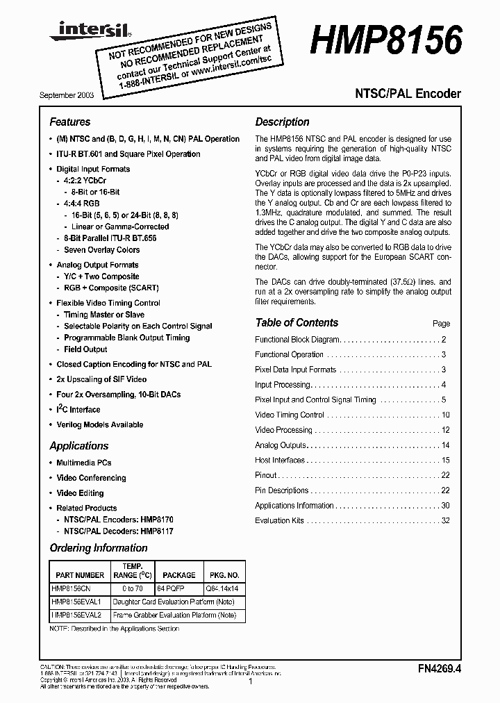 HMP815603_722293.PDF Datasheet