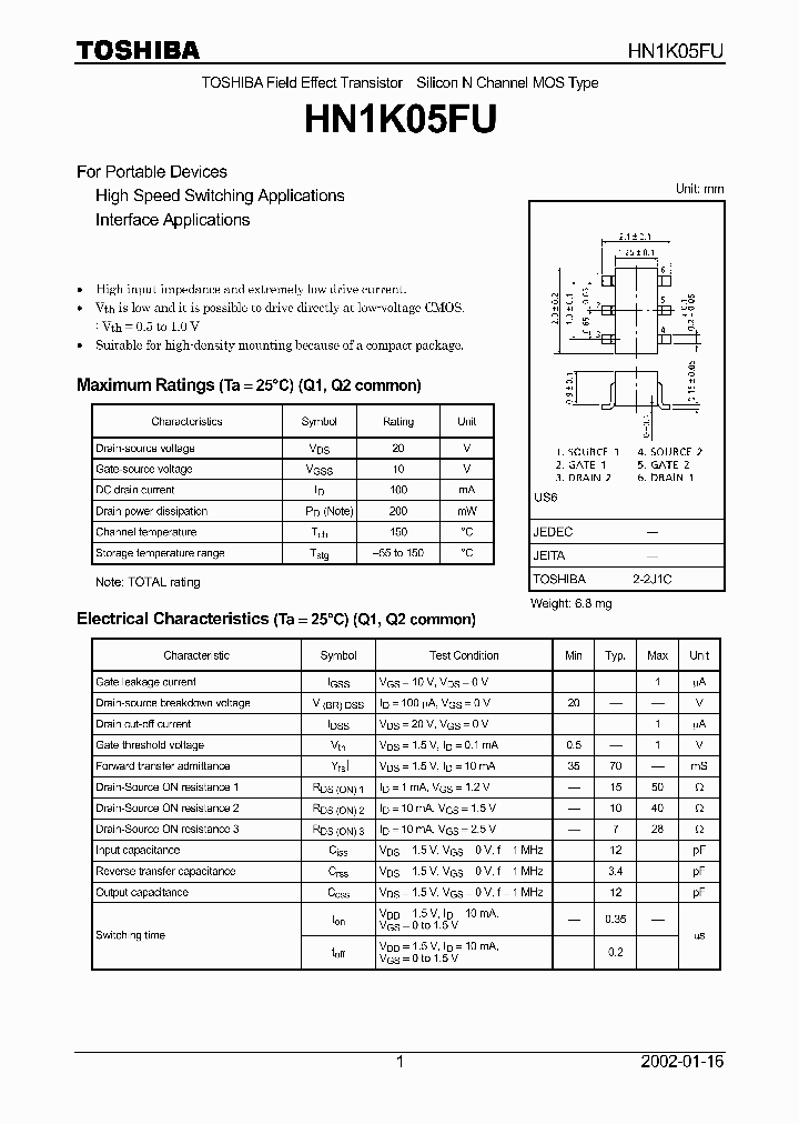 HN1K05FU_1250834.PDF Datasheet