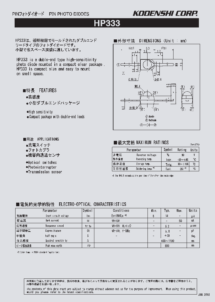 HP333_1082903.PDF Datasheet