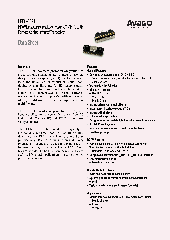 HSDL-3021_1092130.PDF Datasheet