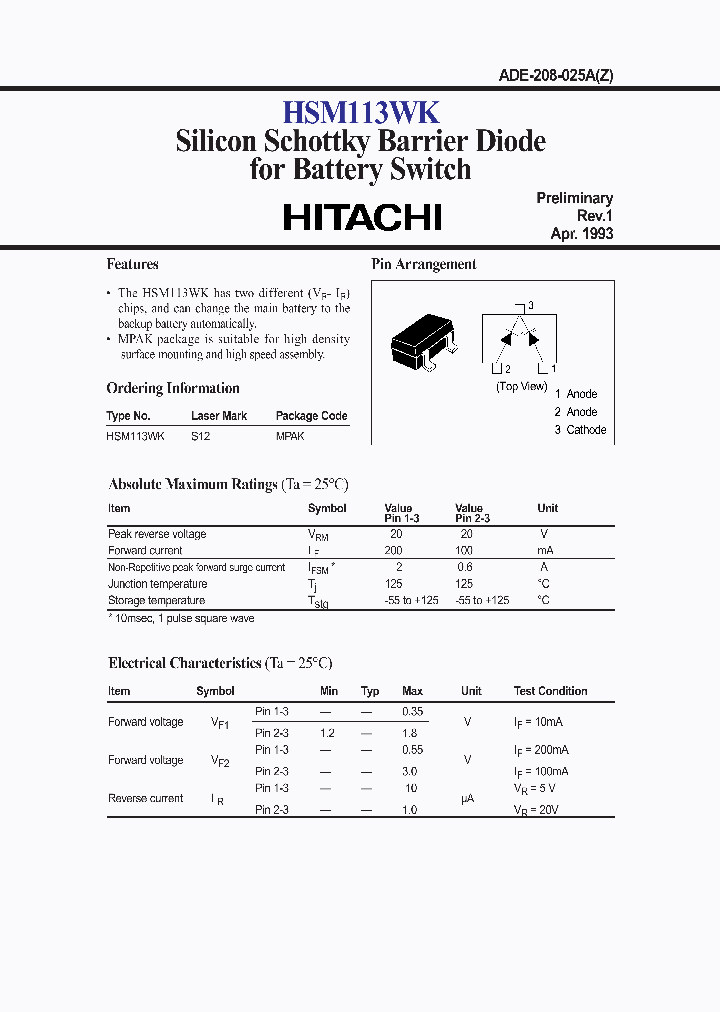 HSM113WK_1251337.PDF Datasheet