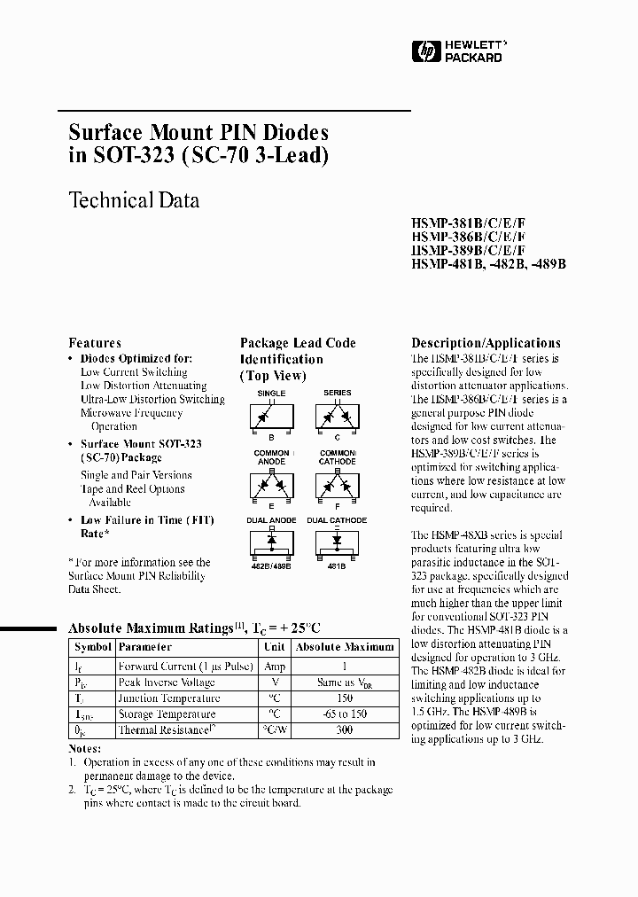 HSMP-381A_723238.PDF Datasheet