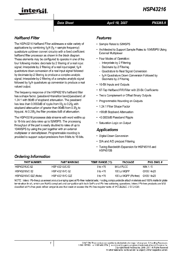 HSP4321607_730006.PDF Datasheet