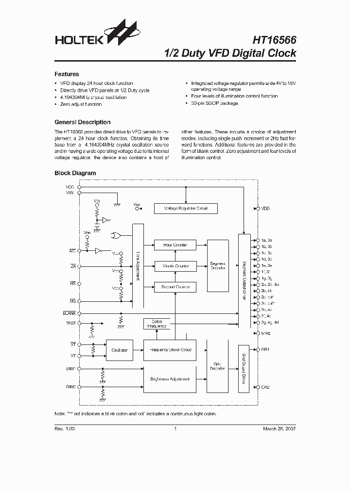HT16566_1174674.PDF Datasheet